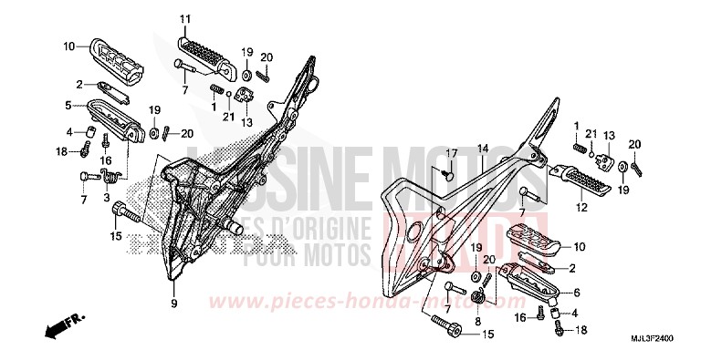 STUFE von NC750X DCT MAT PEARL GLARE WHITE (NHB54) von 2014